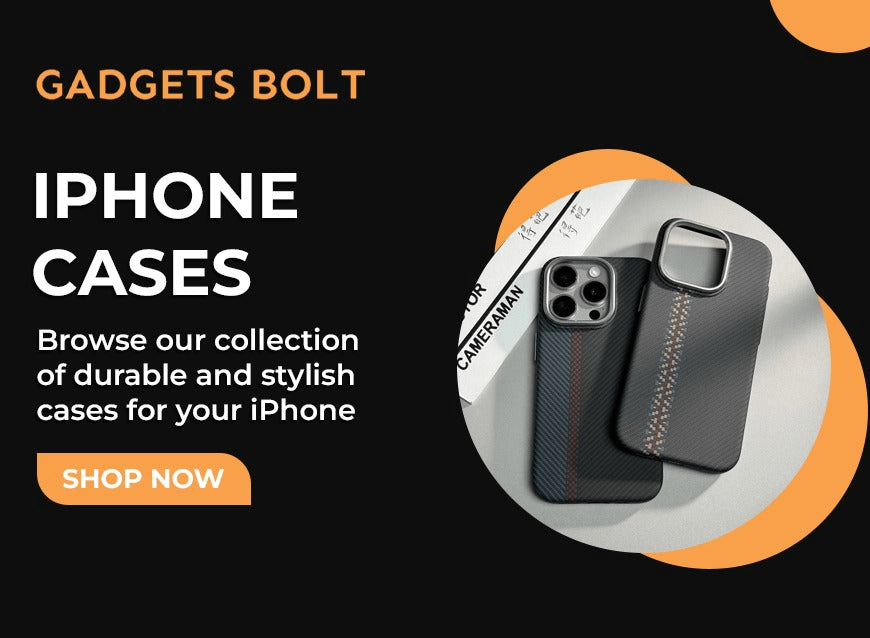 Collection of iPhone cases, including MagSafe, clear, carbon fiber, and protective designs for iPhone 11 to iPhone 16 - Gadgets Bolt