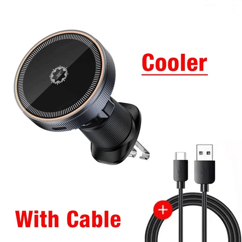 30W MagSafe Car Charger – Fast Cooling Wireless Charging for iPhone 15/14/13/12