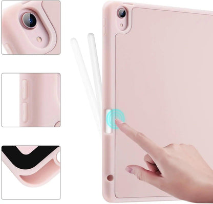 iPad Air 11 clear case with stand, offering durable protection and easy viewing angles - Gadgets Bolt