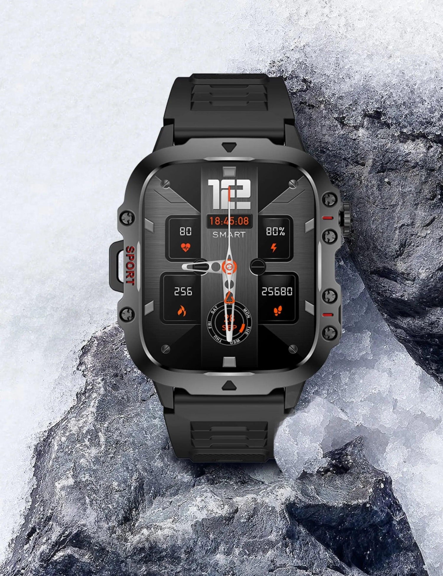 Waterproof smartwatch with fitness tracking, heart rate monitor, and customizable watch faces - Gadgets Bolt