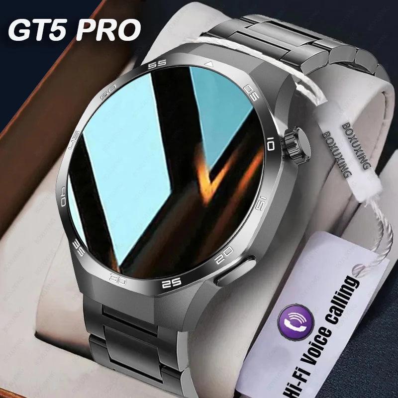 2025 GT5 Pro Smart Watch with Bluetooth call, GPS, and NFC features - Gadgets Bolt