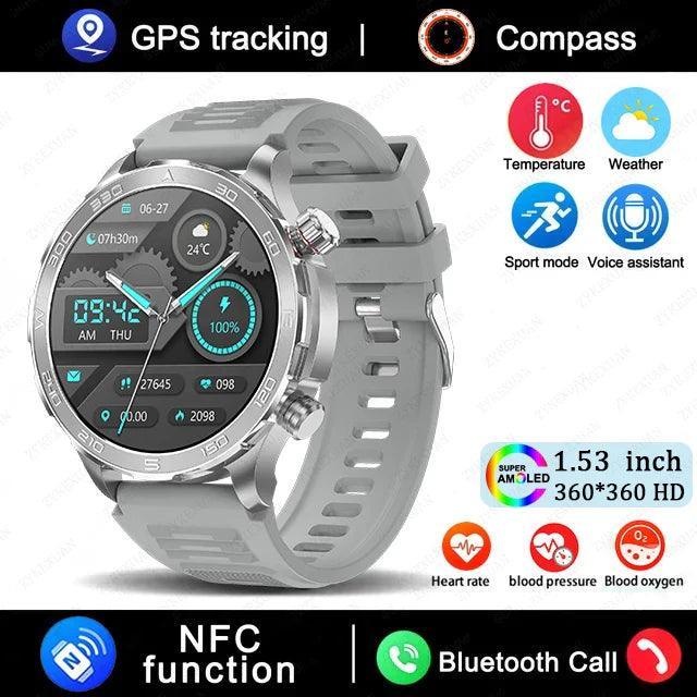 Smartwatch for men with fitness tracking, heart rate monitor, and customizable watch faces - Gadgets Bolt