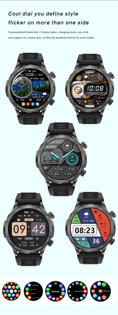 Smartwatch for men with fitness tracking, heart rate monitor, and customizable watch faces - Gadgets Bolt