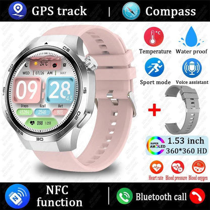 2025 GT5 Pro Smart Watch with Bluetooth call, GPS, and NFC features - Gadgets Bolt