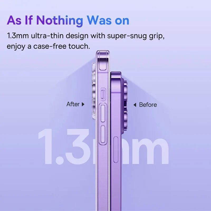 Clear phone case for iPhone with shockproof protection and slim, transparent design - Gadgets Bolt