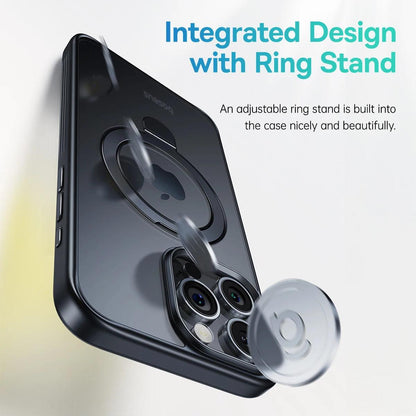 Magnetic Stand Case for iPhone 16, 15, 14, 13 Pro Max Plus.