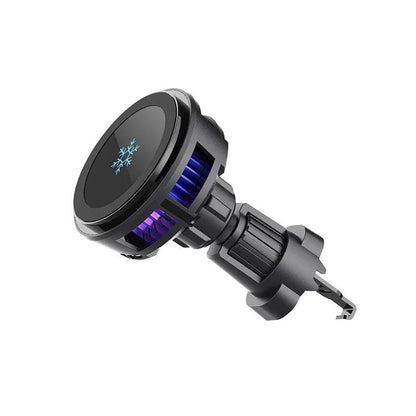 Fast Wireless Car Charger with Ice Cooling for iPhone 15/14/13/12 – 30W Power Output