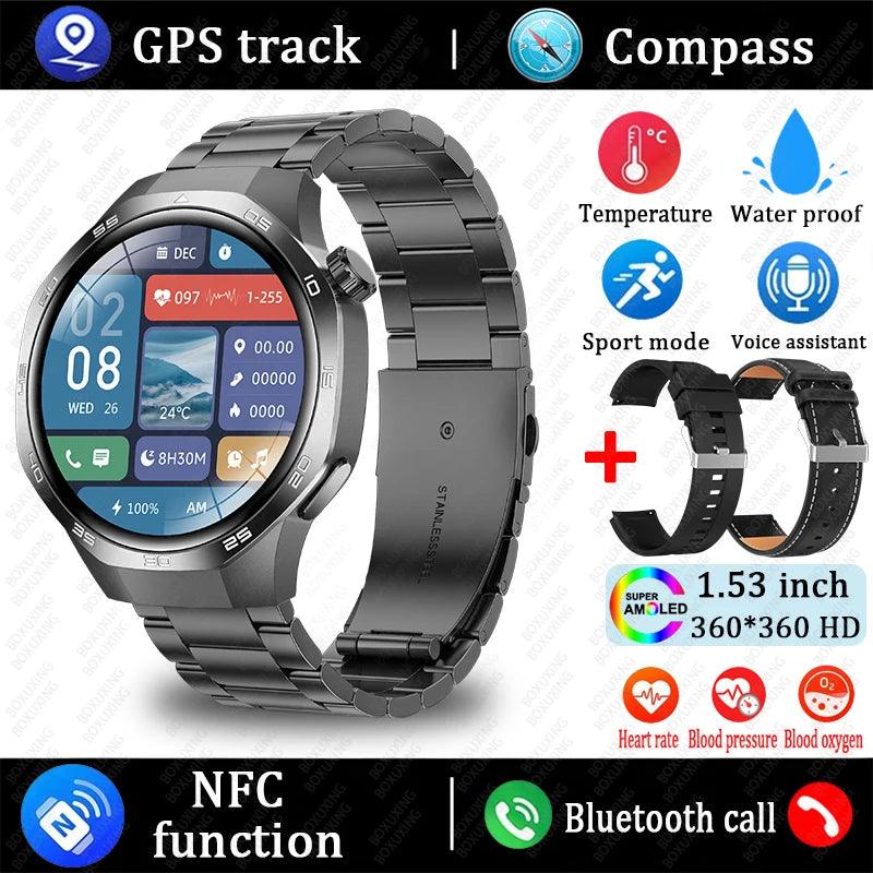 2025 GT5 Pro Smart Watch with Bluetooth call, GPS, and NFC features - Gadgets Bolt