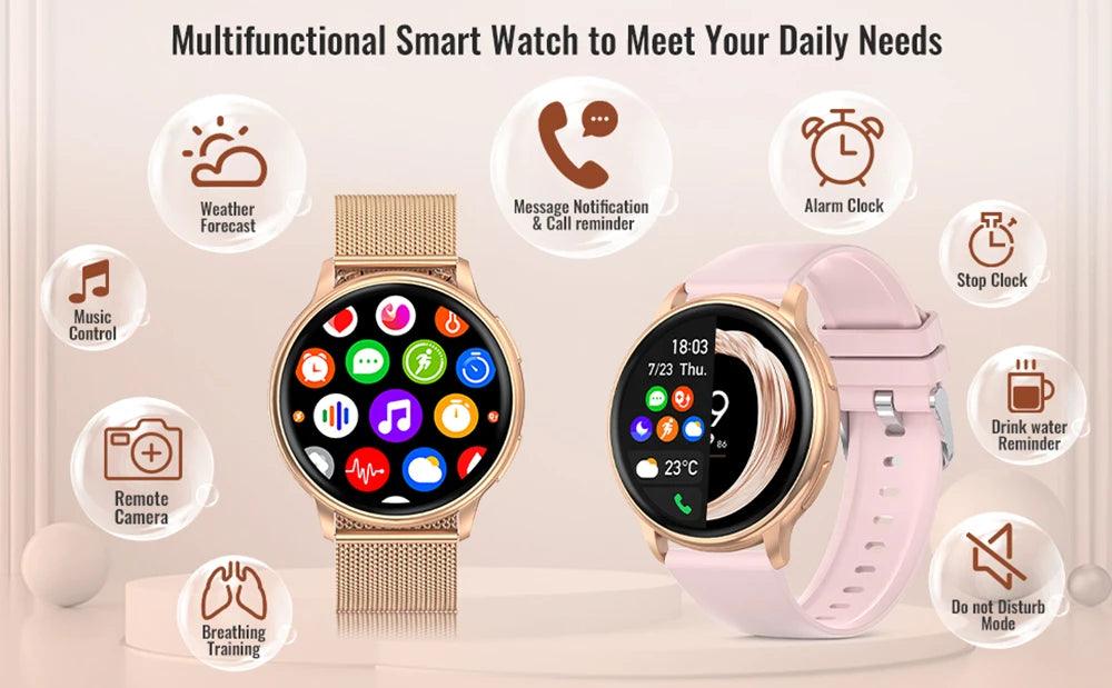 Smartwatch for Men and Women – Bluetooth Calls, Fitness Tracking, and Heart Rate Monitoring