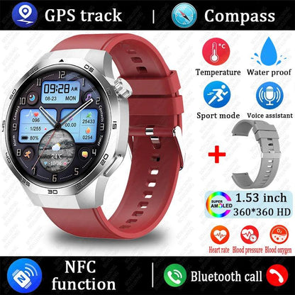 2025 GT5 Pro Smart Watch with Bluetooth call, GPS, and NFC features - Gadgets Bolt