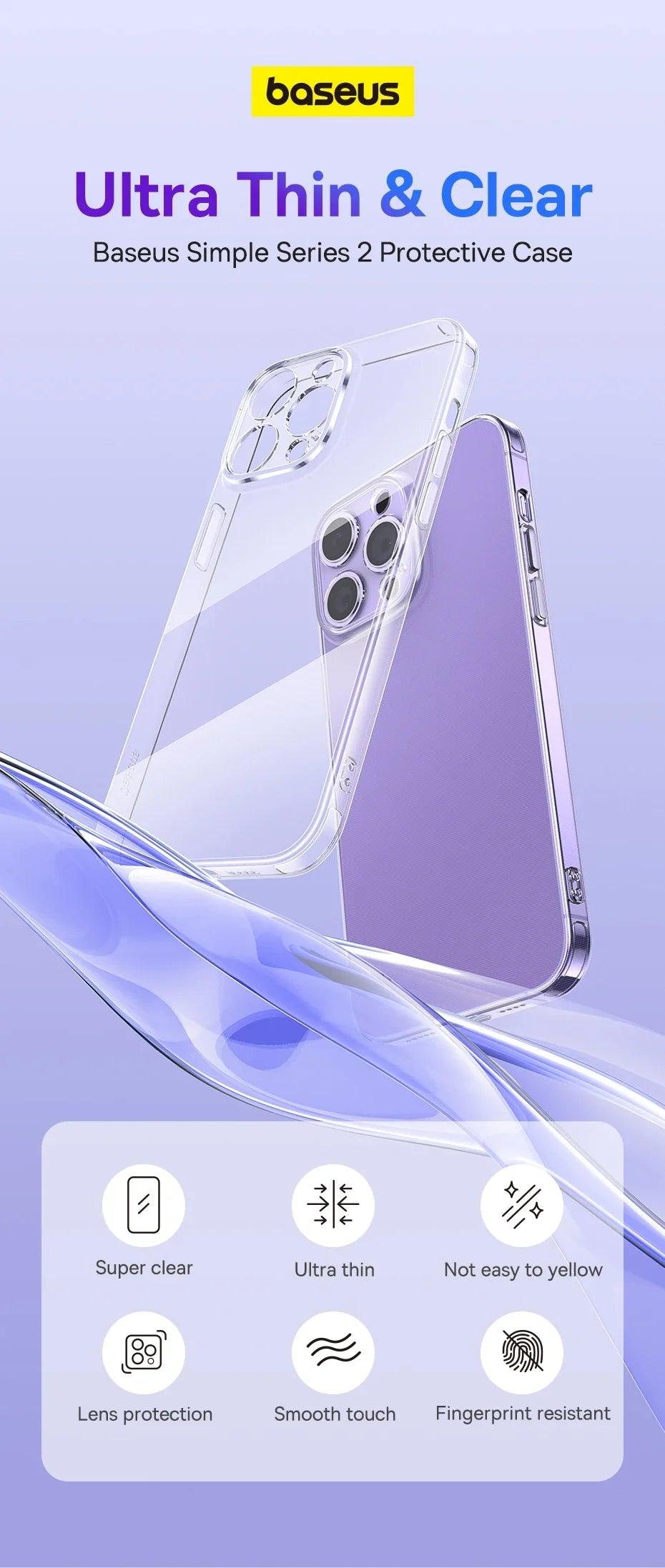 Clear phone case for iPhone with shockproof protection and slim, transparent design - Gadgets Bolt