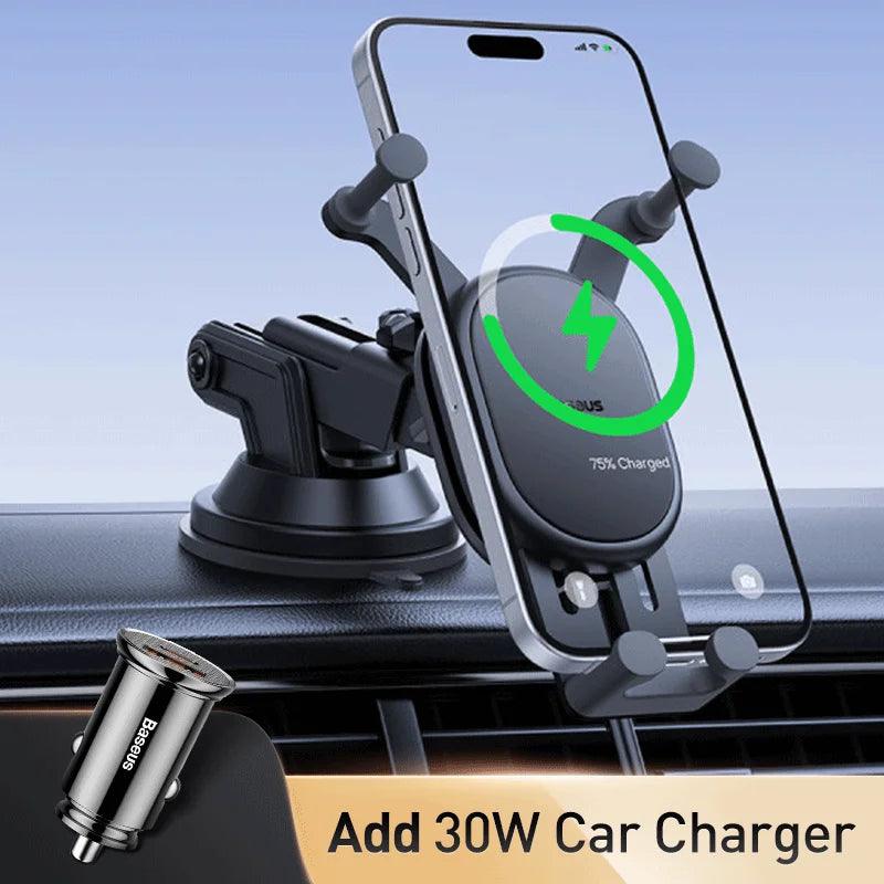 Wireless Car Charger, Car Phone Holder, Phone Mount, Wireless Charging Pad, Car Accessories, Mobile Holder