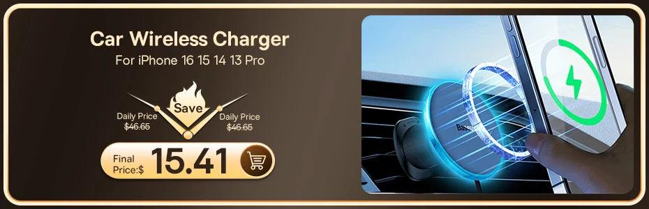 15W magnetic wireless car charger &amp; phone holder for fast charging on the go with secure, adjustable mount - Gadgets Bolt