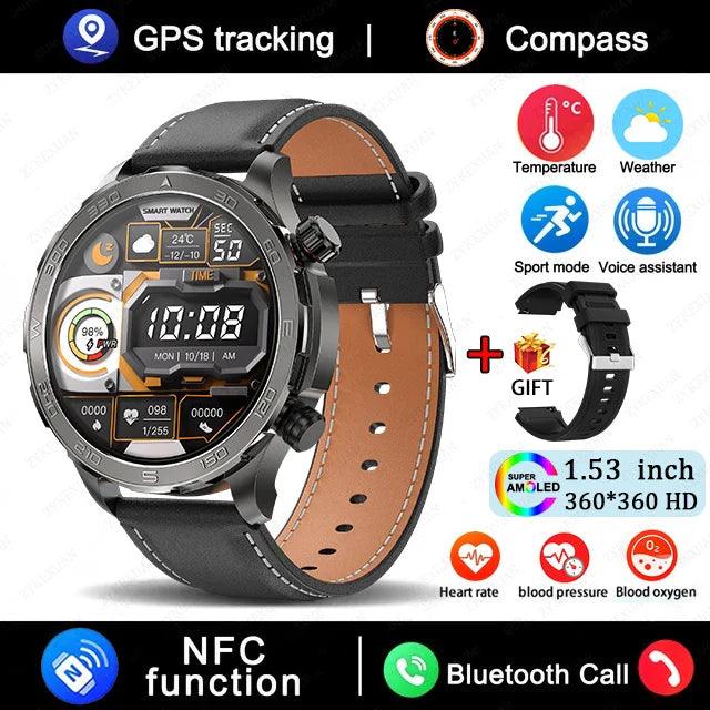 Smartwatch for men with fitness tracking, heart rate monitor, and customizable watch faces - Gadgets Bolt