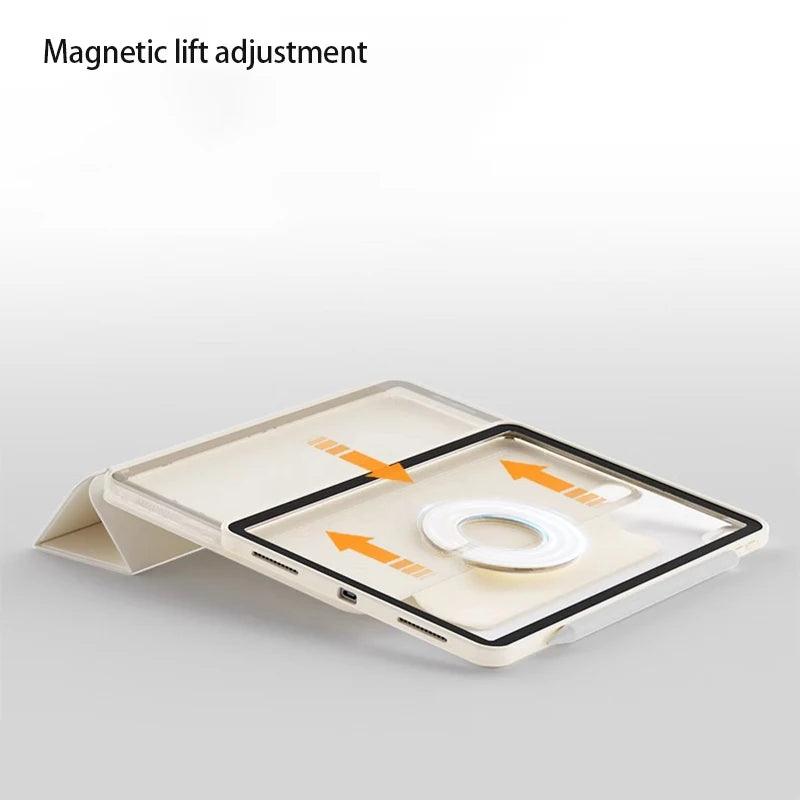 Magnetic Detachable iPad Case for easy access and protection.