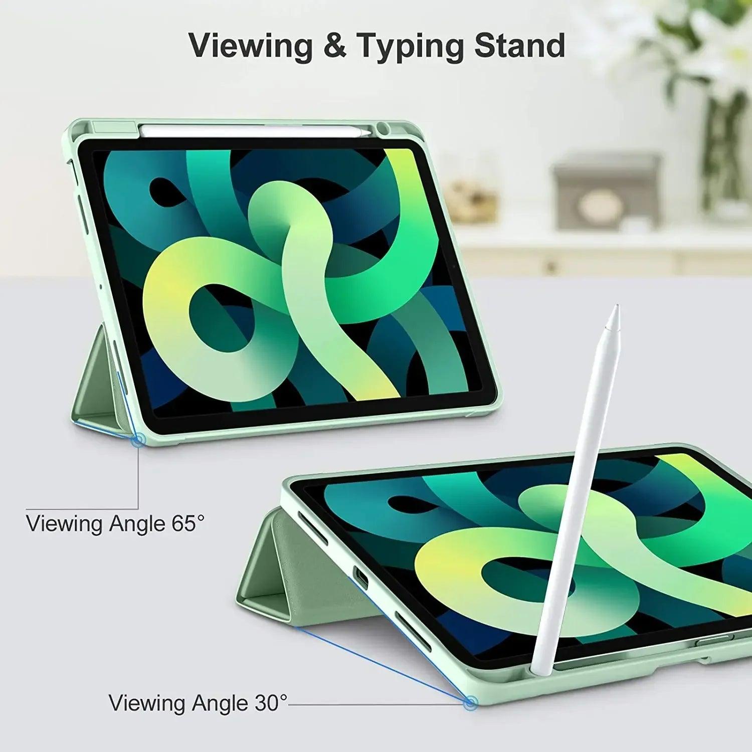 iPad Air 11 clear case with stand, offering durable protection and easy viewing angles - Gadgets Bolt