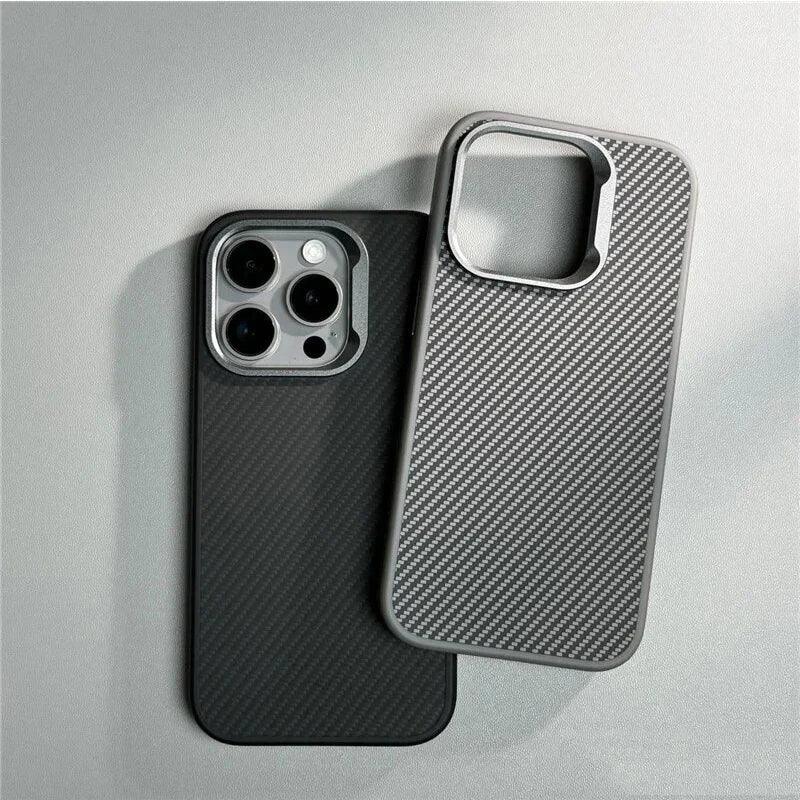 Luxury carbon fiber phone case with sleek design and premium protection for iPhone - Gadgets Bolt