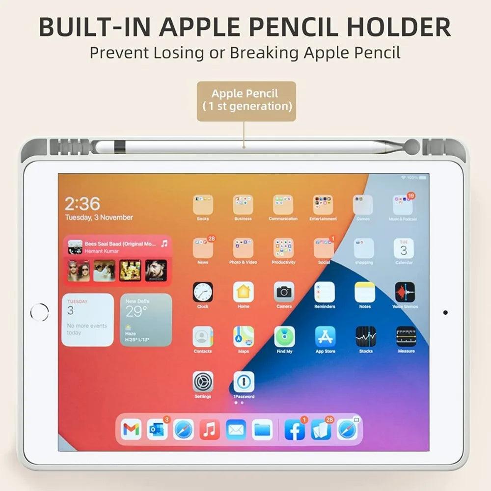 iPad magnetic case with pencil holder and premium protection, designed for easy access and secure fit - Gadgets Bolt