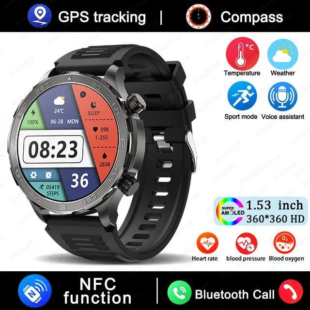 Smartwatch for men with fitness tracking, heart rate monitor, and customizable watch faces - Gadgets Bolt