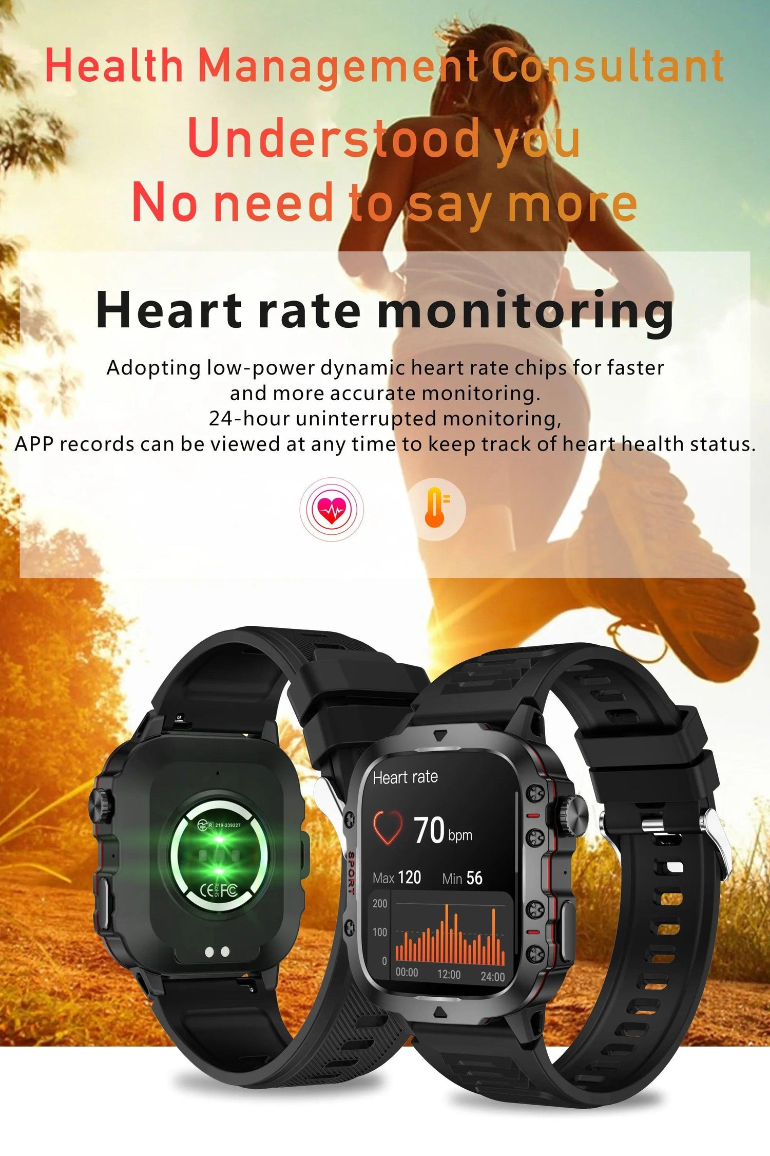 Waterproof smartwatch with fitness tracking, heart rate monitor, and customizable watch faces - Gadgets Bolt