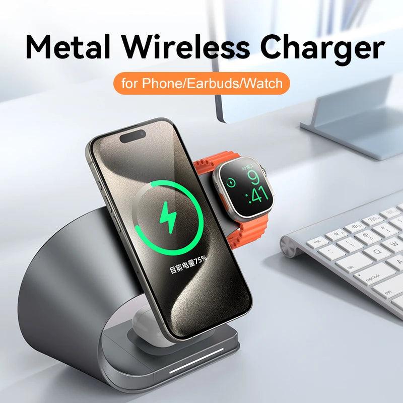 4-in-1 wireless charger for iPhone, AirPods, Apple Watch, and other devices - Gadgets Bolt