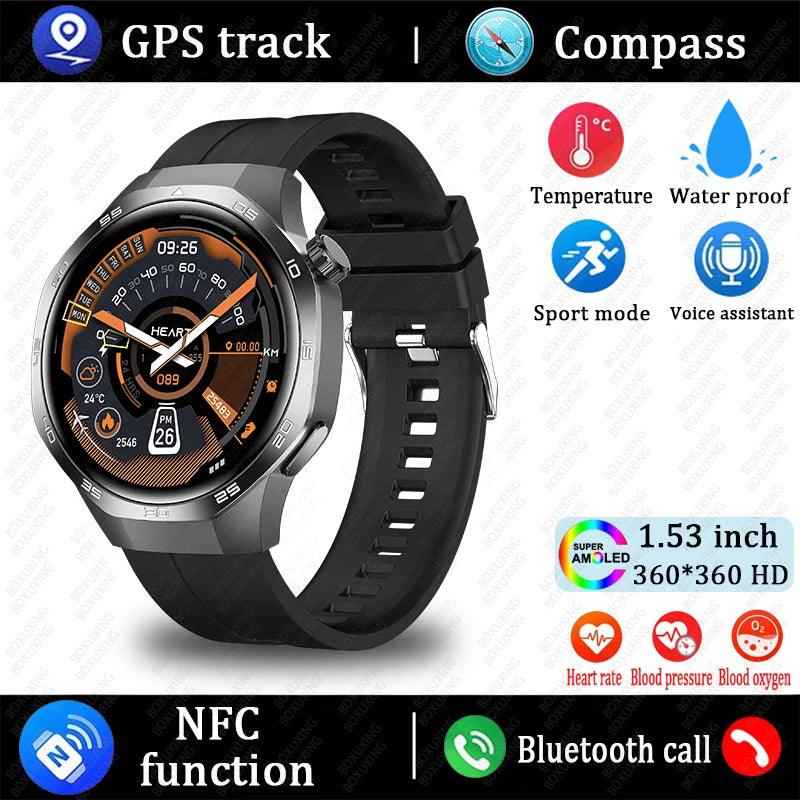 2025 GT5 Pro Smart Watch with Bluetooth call, GPS, and NFC features - Gadgets Bolt