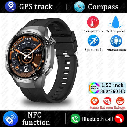 2025 GT5 Pro Smart Watch with Bluetooth call, GPS, and NFC features - Gadgets Bolt