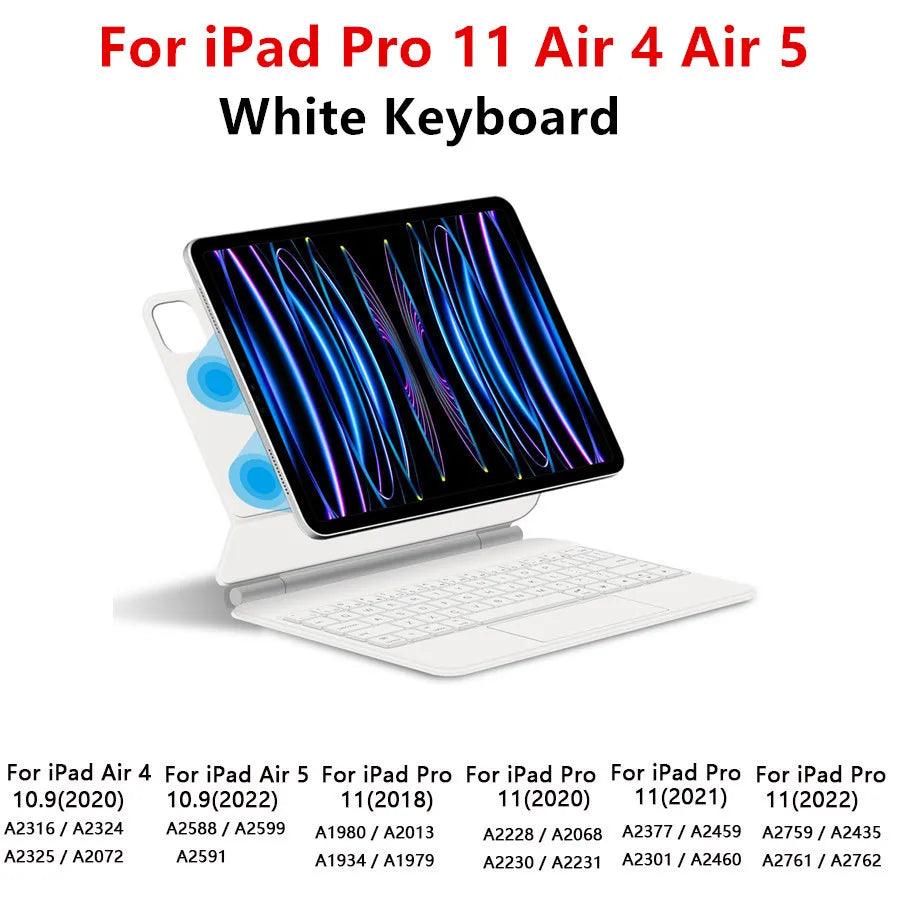 Magic Keyboard for iPad with backlit keys, multi-touch trackpad, and floating design - Gadgets Bolt