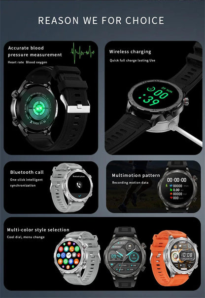 Smartwatch for men with fitness tracking, heart rate monitor, and customizable watch faces - Gadgets Bolt