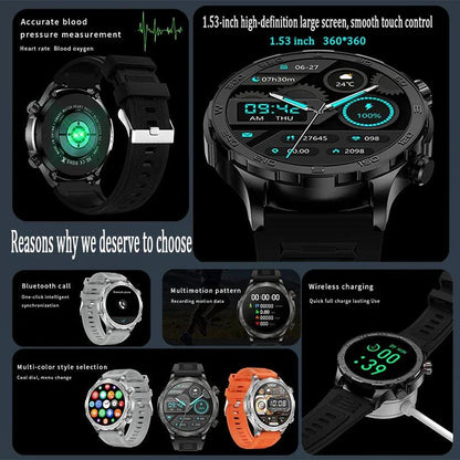 Smartwatch for men with fitness tracking, heart rate monitor, and customizable watch faces - Gadgets Bolt