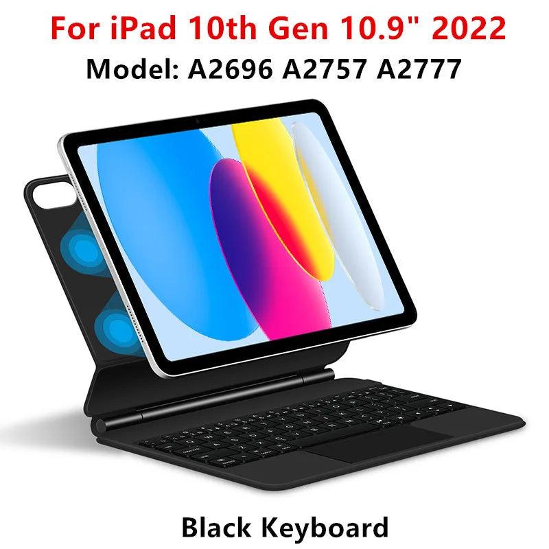 Magic Keyboard for iPad with backlit keys, multi-touch trackpad, and floating design - Gadgets Bolt