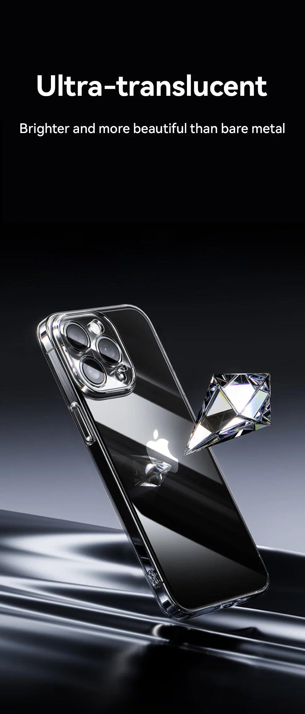 iPhone 16 Pro Max crystal clear case with scratch-resistant design - Gadgets Bolt