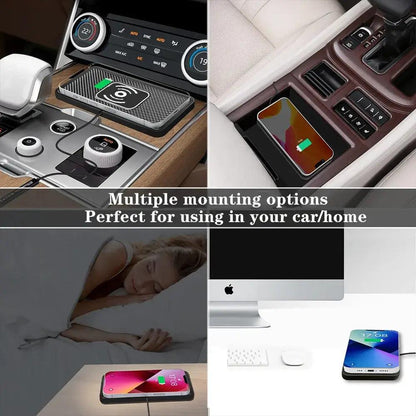 Wireless Car Charger, Car Phone Mount, Wireless Charging Pad, Phone Holder, Car Accessories