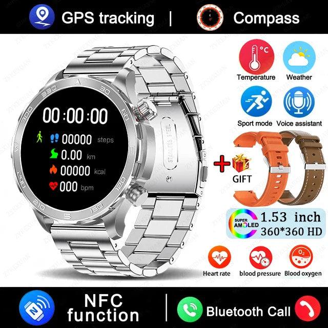 Smartwatch for men with fitness tracking, heart rate monitor, and customizable watch faces - Gadgets Bolt