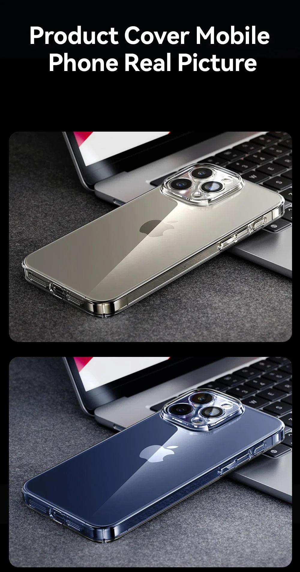 iPhone 16 Pro Max crystal clear case with scratch-resistant design - Gadgets Bolt