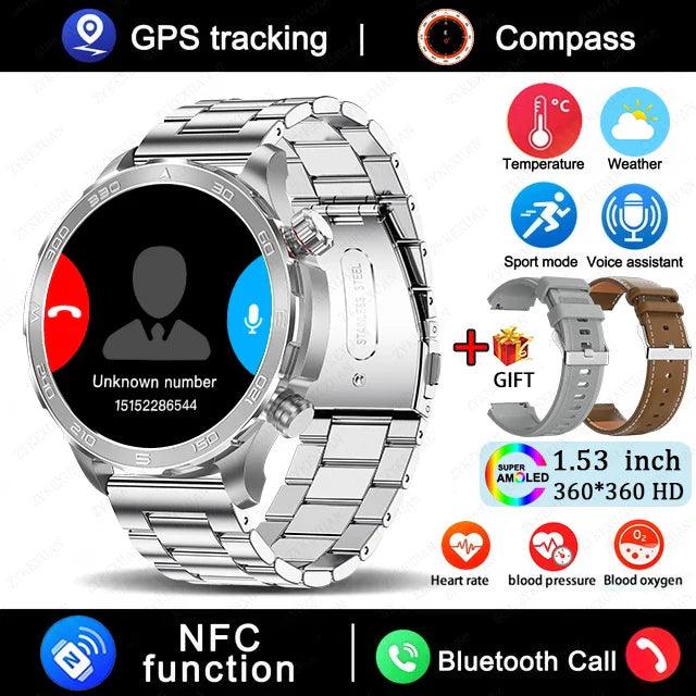 Smartwatch for men with fitness tracking, heart rate monitor, and customizable watch faces - Gadgets Bolt