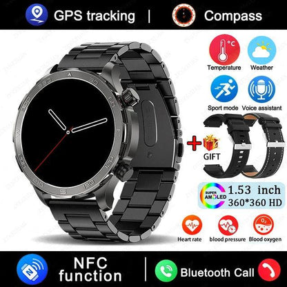 Smartwatch for men with fitness tracking, heart rate monitor, and customizable watch faces - Gadgets Bolt