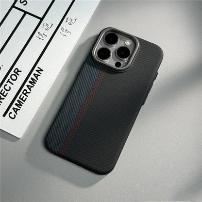 Carbon fiber MagSafe case with slim design and magnetic charging compatibility for iPhone - Gadgets Bolt