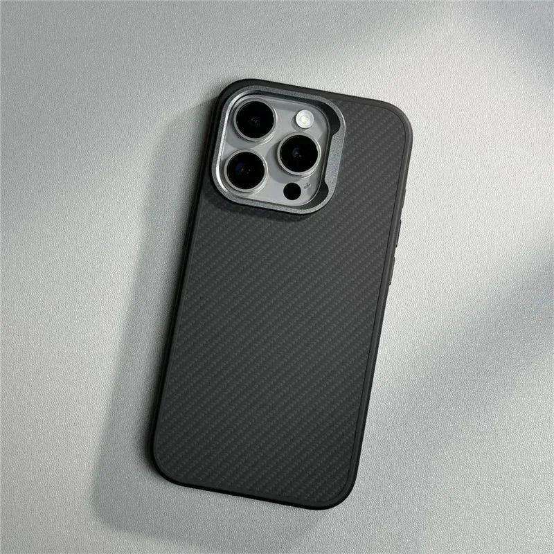 Luxury carbon fiber phone case with sleek design and premium protection for iPhone - Gadgets Bolt