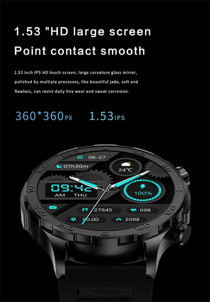 Smartwatch for men with fitness tracking, heart rate monitor, and customizable watch faces - Gadgets Bolt