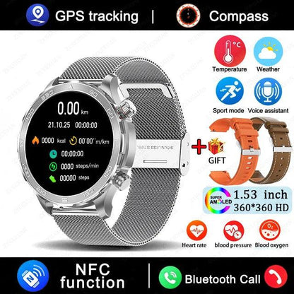 Smartwatch for men with fitness tracking, heart rate monitor, and customizable watch faces - Gadgets Bolt