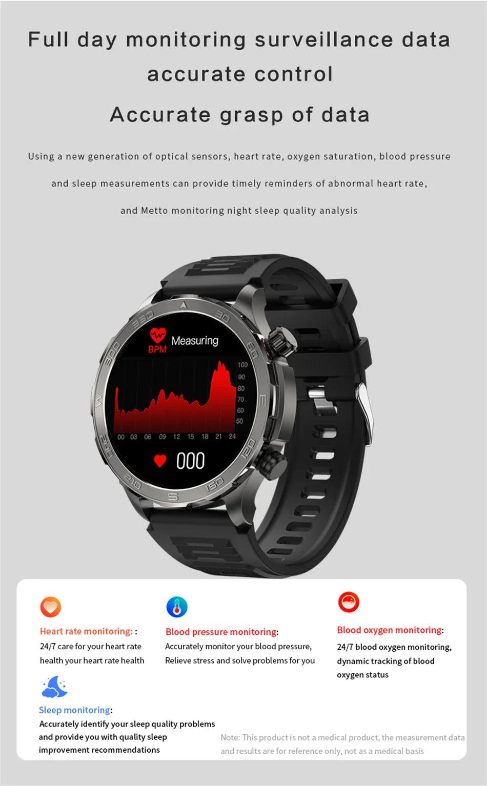 Smartwatch for men with fitness tracking, heart rate monitor, and customizable watch faces - Gadgets Bolt