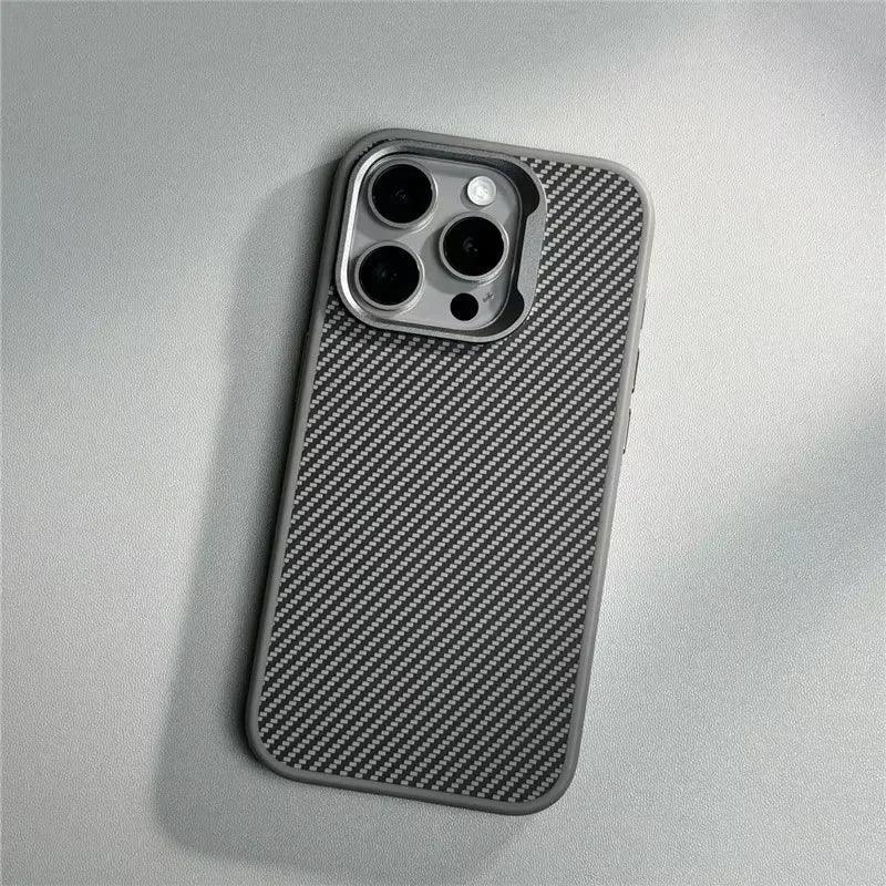 Luxury carbon fiber phone case with sleek design and premium protection for iPhone - Gadgets Bolt