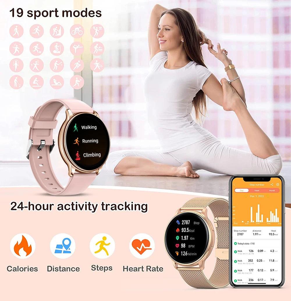 Smartwatch for Men and Women – Bluetooth Calls, Fitness Tracking, and Heart Rate Monitoring