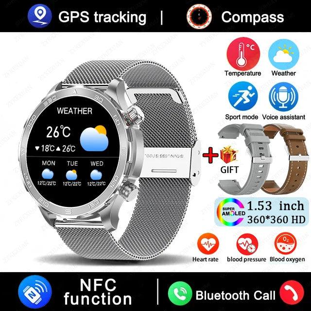 Smartwatch for men with fitness tracking, heart rate monitor, and customizable watch faces - Gadgets Bolt