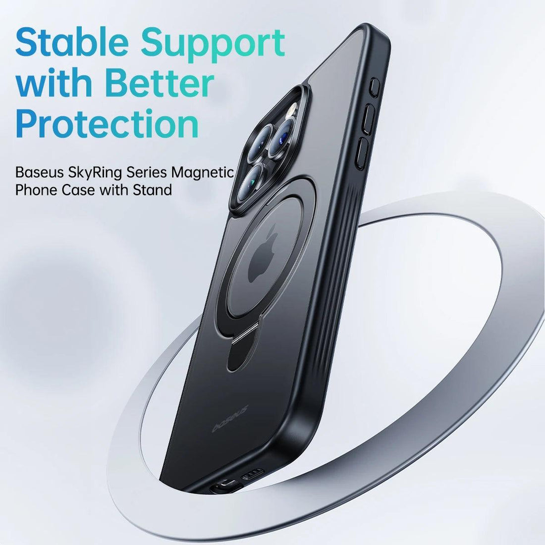 Magnetic Stand Case for iPhone 16, 15, 14, 13 Pro Max Plus.