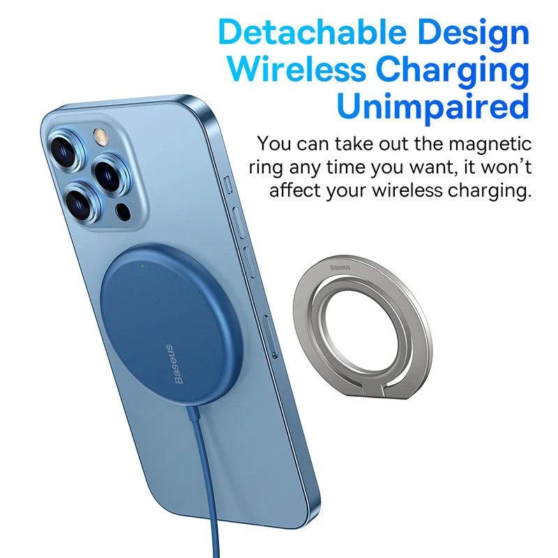 Premium phone ring holder with magnetic base and stand for hands-free use - Gadgets Bolt