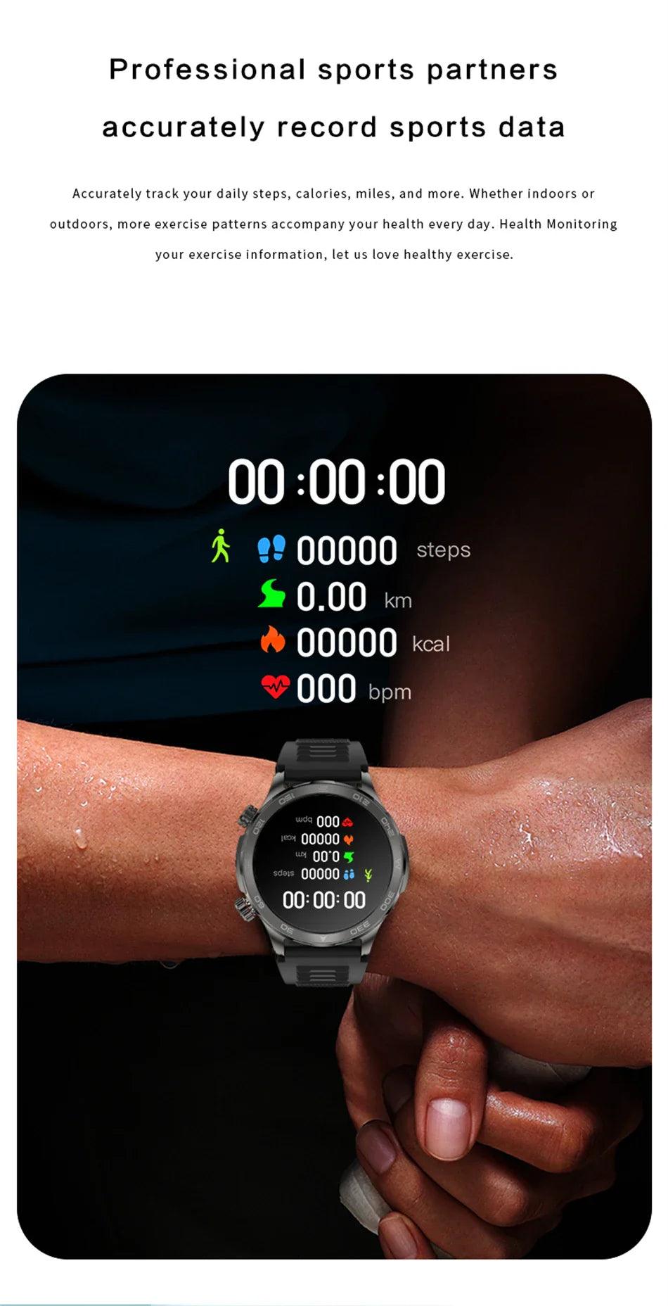 Smartwatch for men with fitness tracking, heart rate monitor, and customizable watch faces - Gadgets Bolt