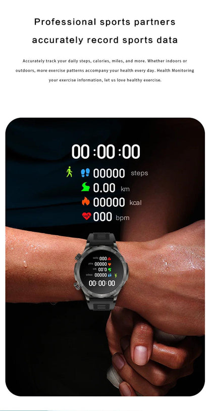 Smartwatch for men with fitness tracking, heart rate monitor, and customizable watch faces - Gadgets Bolt