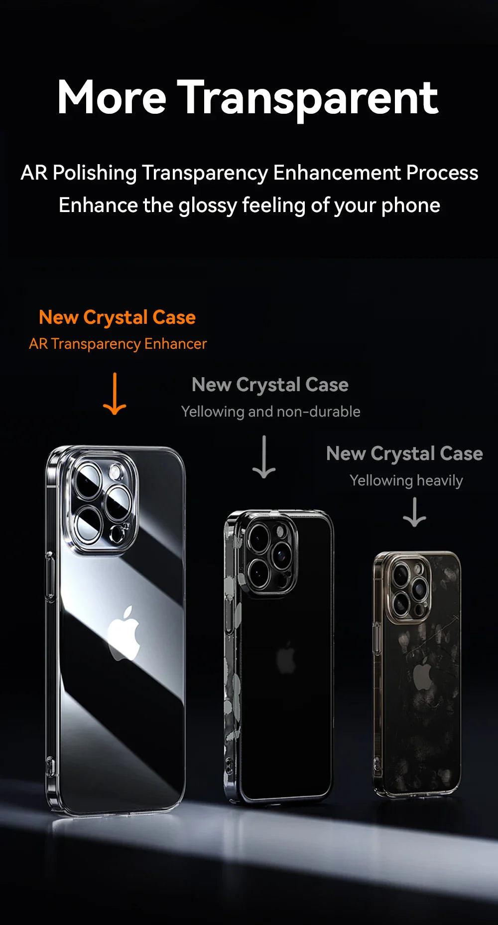 iPhone 16 Pro Max crystal clear case with scratch-resistant design - Gadgets Bolt